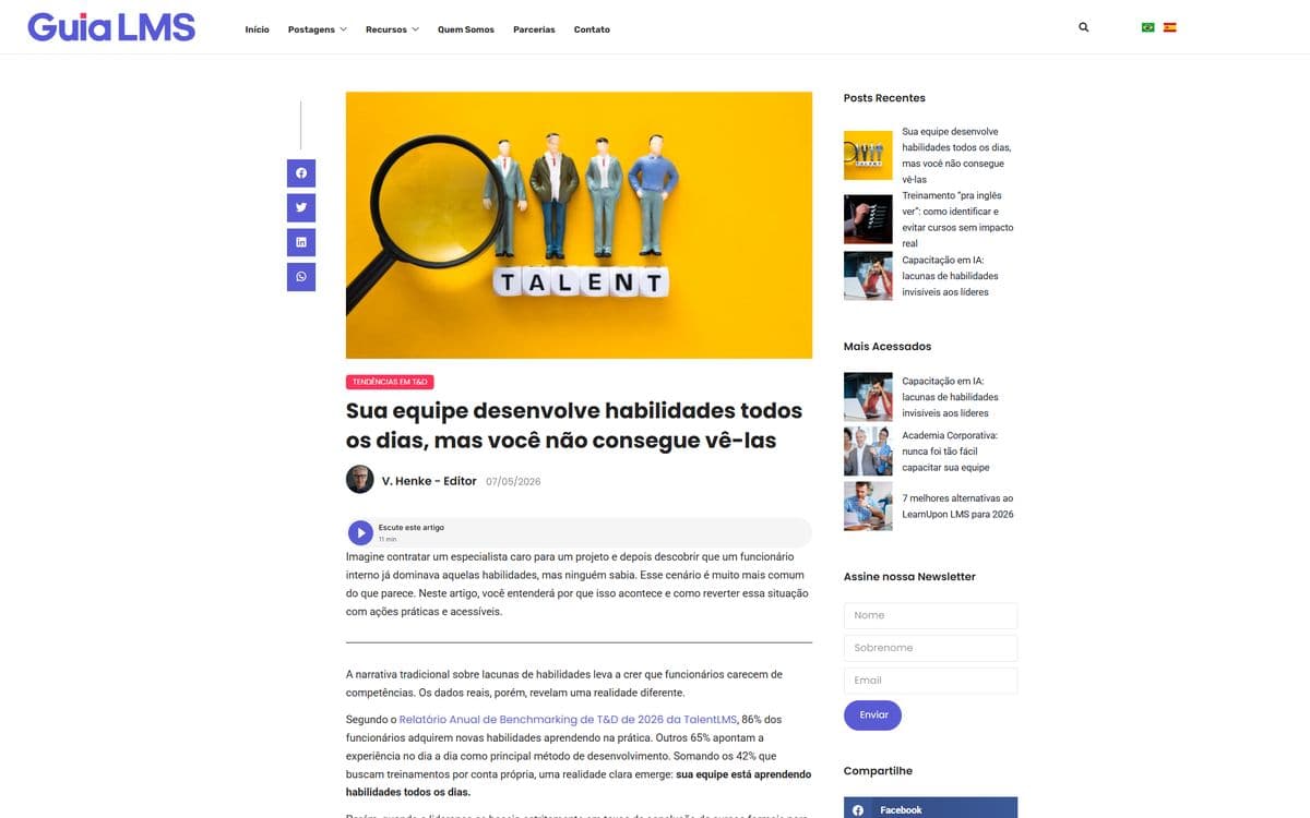 GuiaLMS - Página de artigo