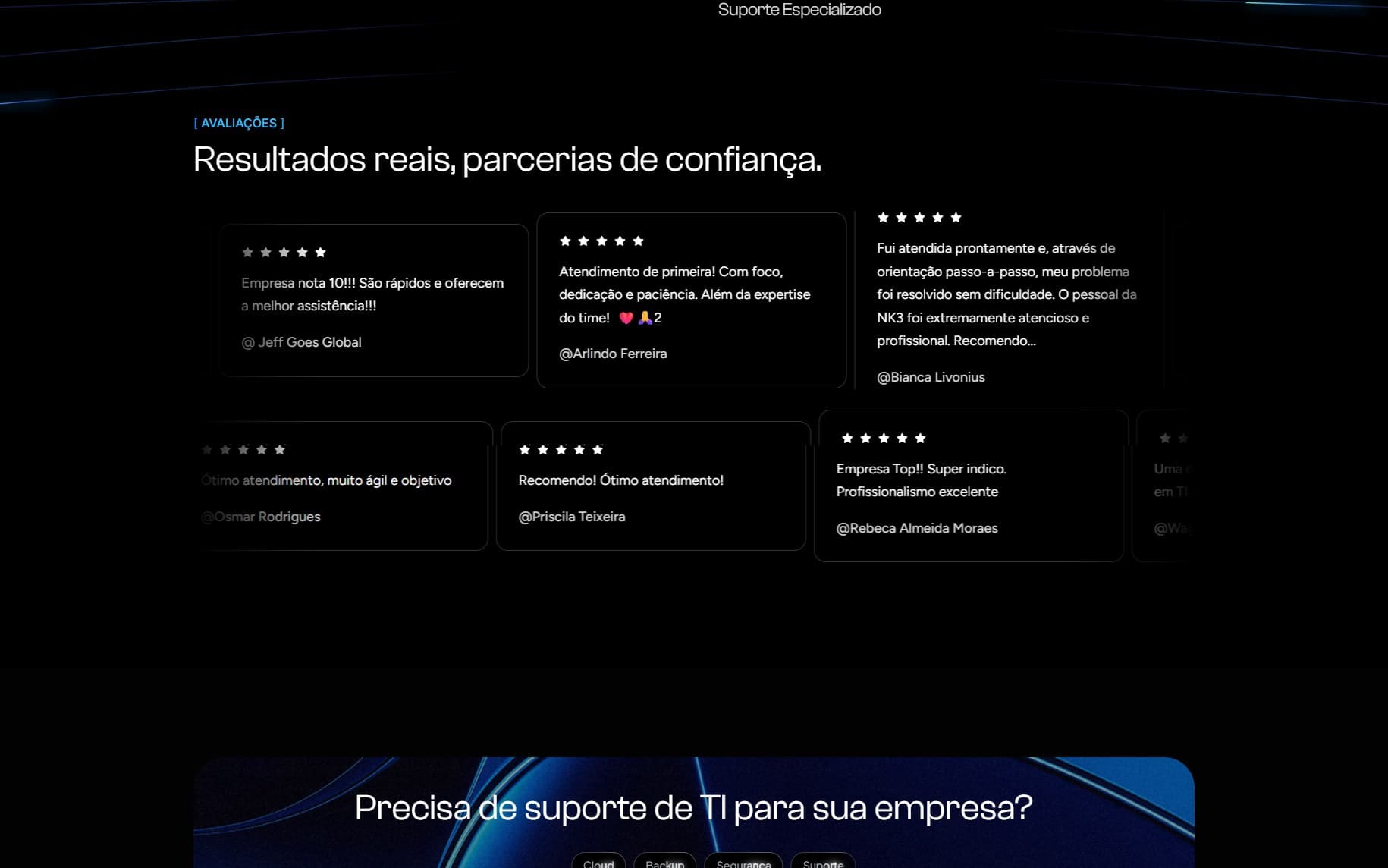 NK3IT - Avaliações de clientes
