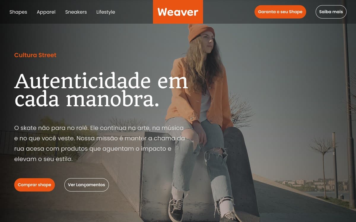 Weaver - Página inicial