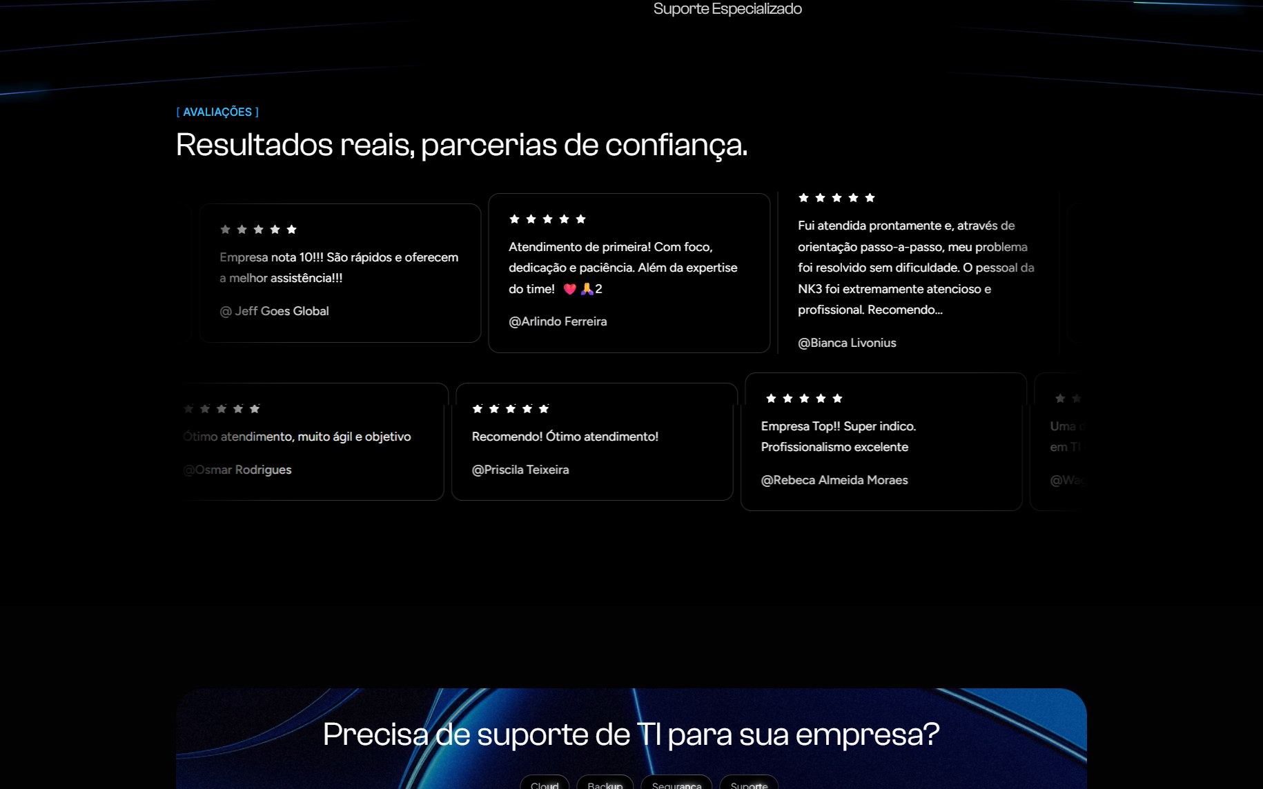 NK3IT - Avaliações de clientes