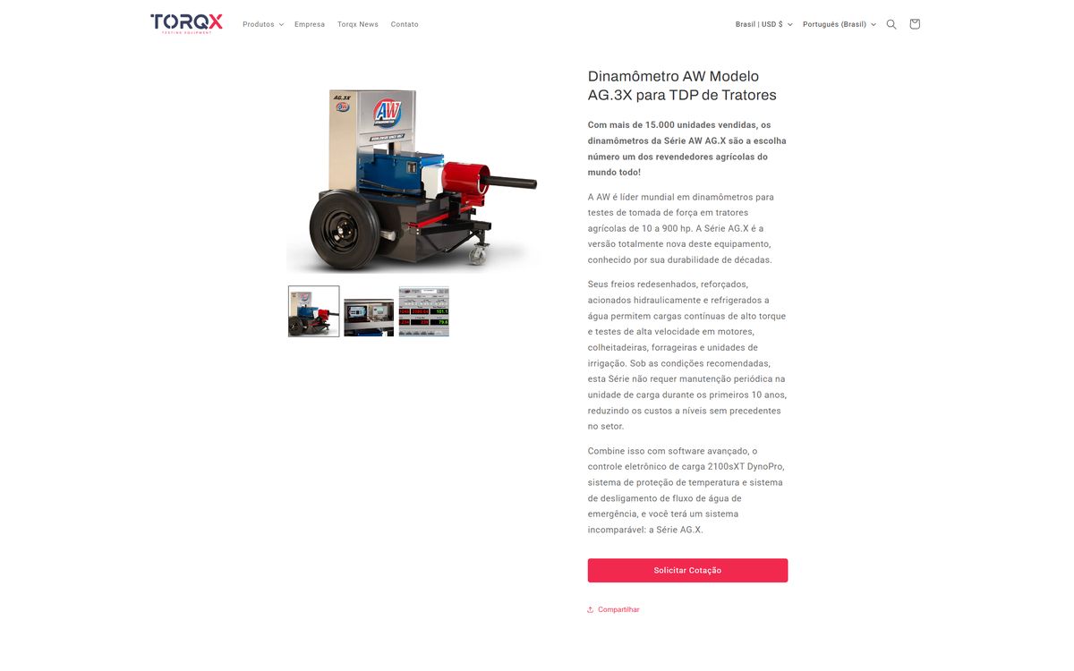 Torqx - Página de produto
