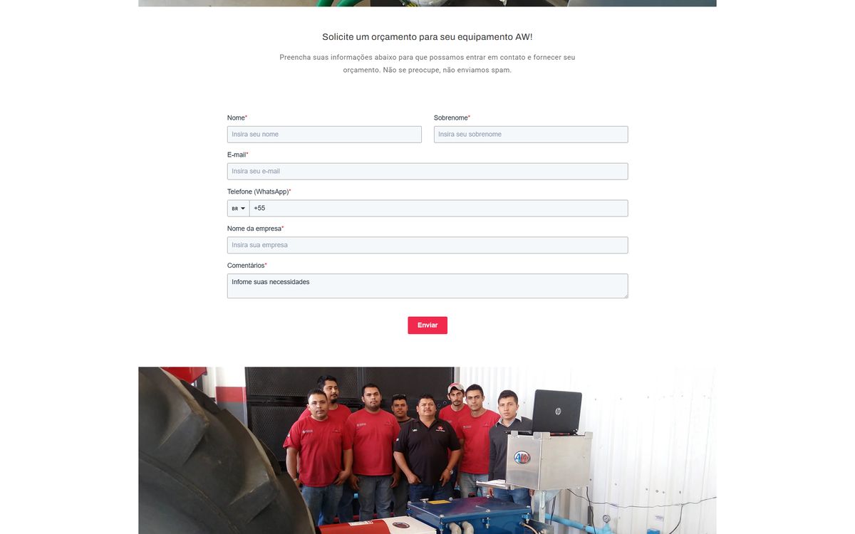 Torqx - Formulário de orçamento
